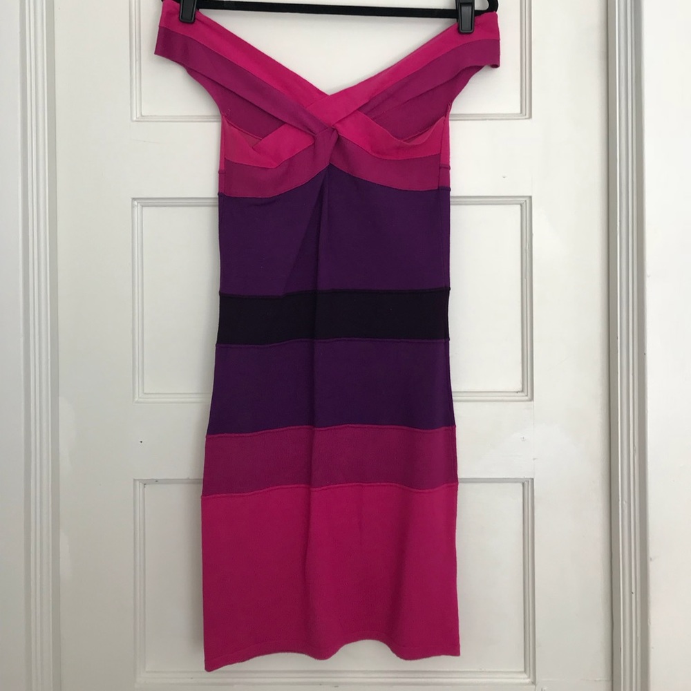 Off-Shoulder Multicolor Dress - Picture 3 of 7